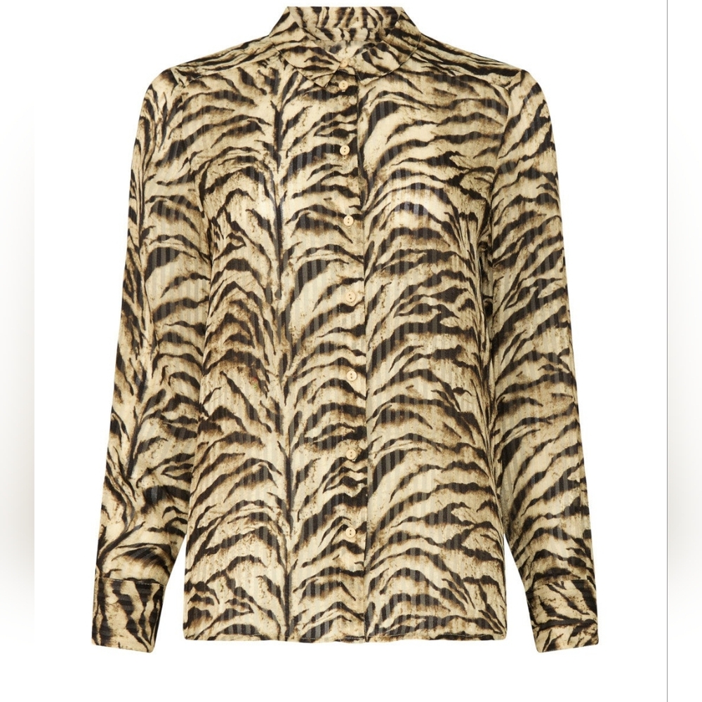 BA&SH | $240 Isaac Zebra Print Blouse - Picture 7 of 12